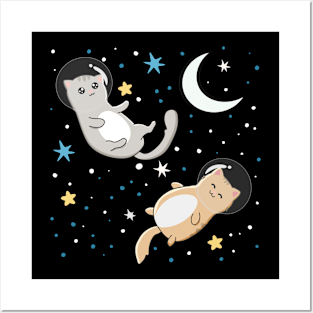 Cats In Space - Funny Cat UFO Lover Space Exploration Geek Posters and Art